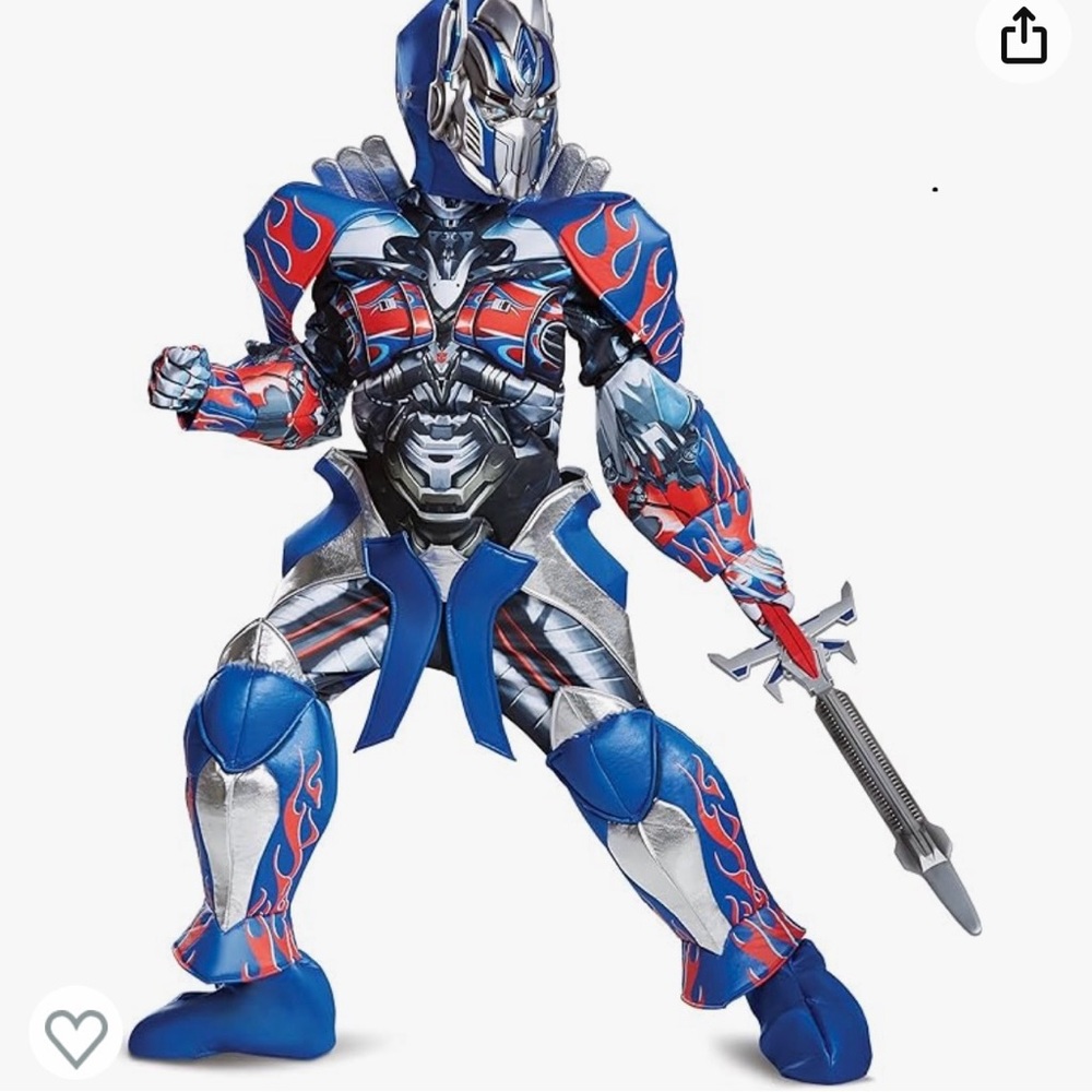 Transformers costume (size 4-6)
